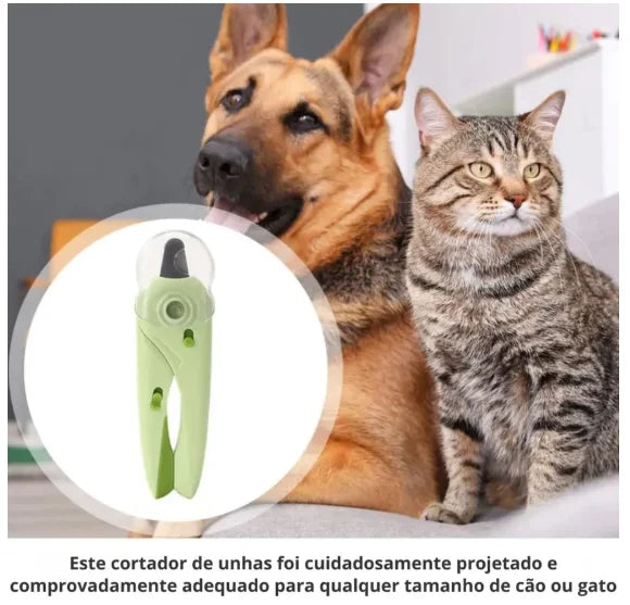 Cortadore de unhas, alicates e limas para cães e gatos com luz LED 3 em 1 - Neverdie Store