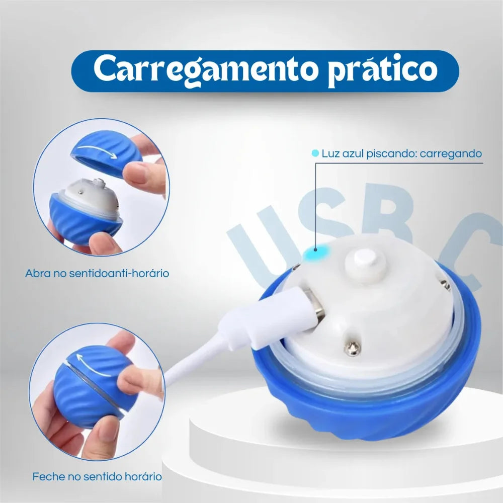 Brinquedo Interativo Para Pets Com Rotação Automática E Recarga Por USB Jogo Divertido Para Cães E Gatos