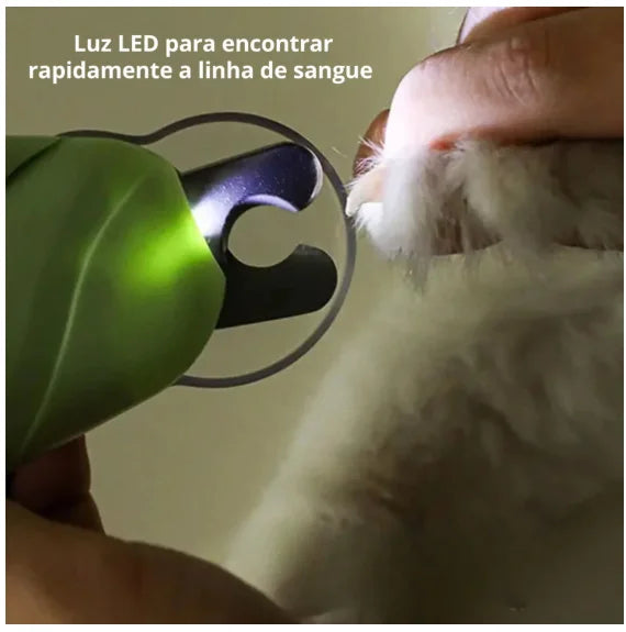 Cortadore de unhas, alicates e limas para cães e gatos com luz LED 3 em 1 - Neverdie Store