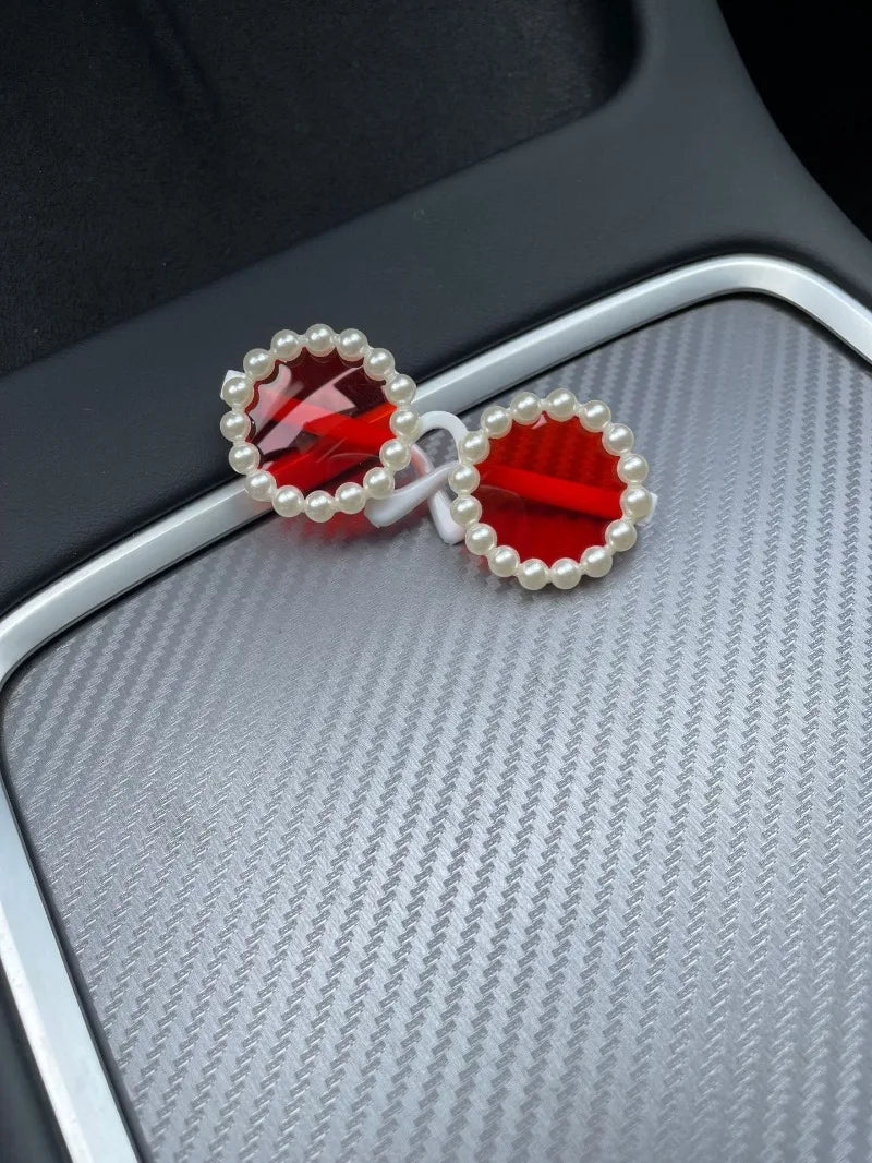 Acessórios para animais de estimação flor óculos de sol circular rpg óculos foto adereços óculos para gatos e pequenos e paracord trela do cão