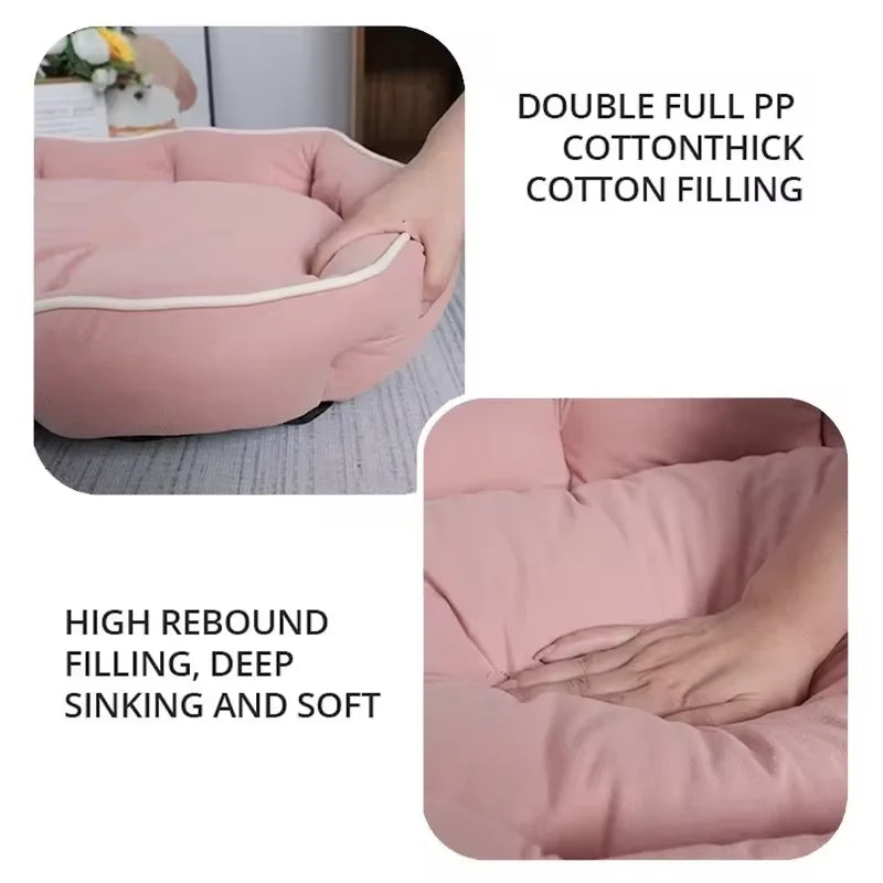 Sofá para animais de estimação, cama grande para cães, casa para gatos, espaço grande, tapete de dormir, inverno, quente, almofada para cães