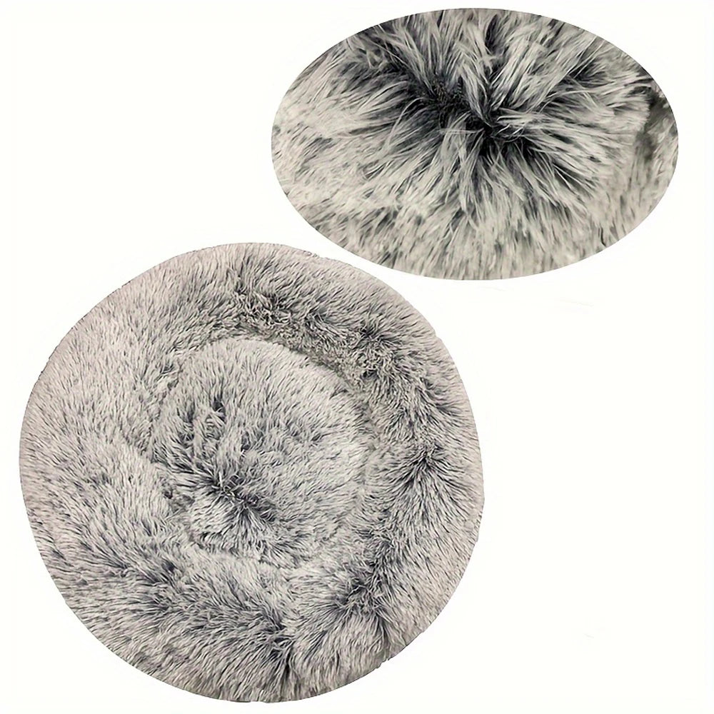 Cama redonda para cães, cama quente de inverno para gatos, cesta de pelúcia para cães, lavável, cama para animais de estimação, pequeno, médio e grande, sofá para gatos