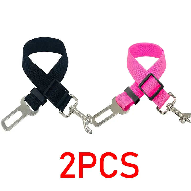 Novo cinto de segurança para cães e gatos, cinto de segurança para animais de estimação, veículo, clipe de chumbo, alavanca de segurança, tração, coleiras para cães gxq05