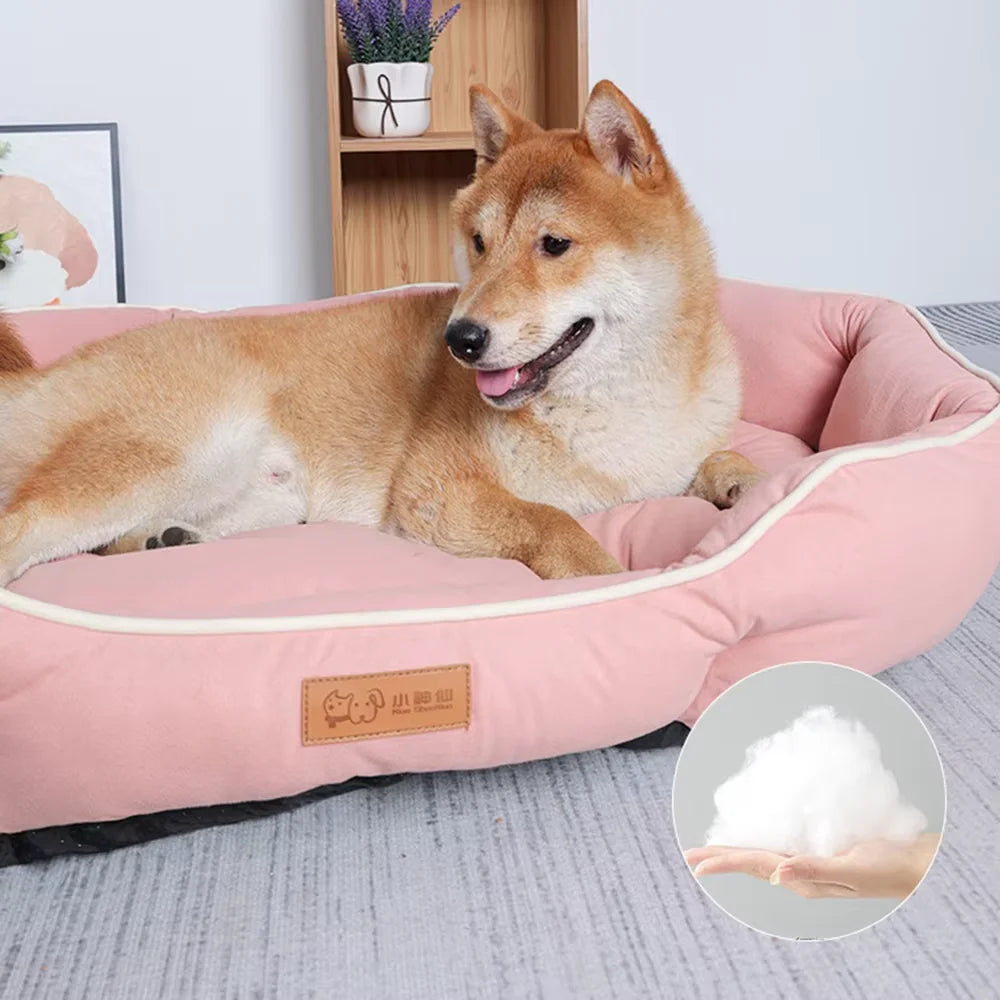 Sofá para animais de estimação, cama grande para cães, casa para gatos, espaço grande, tapete de dormir, inverno, quente, almofada para cães