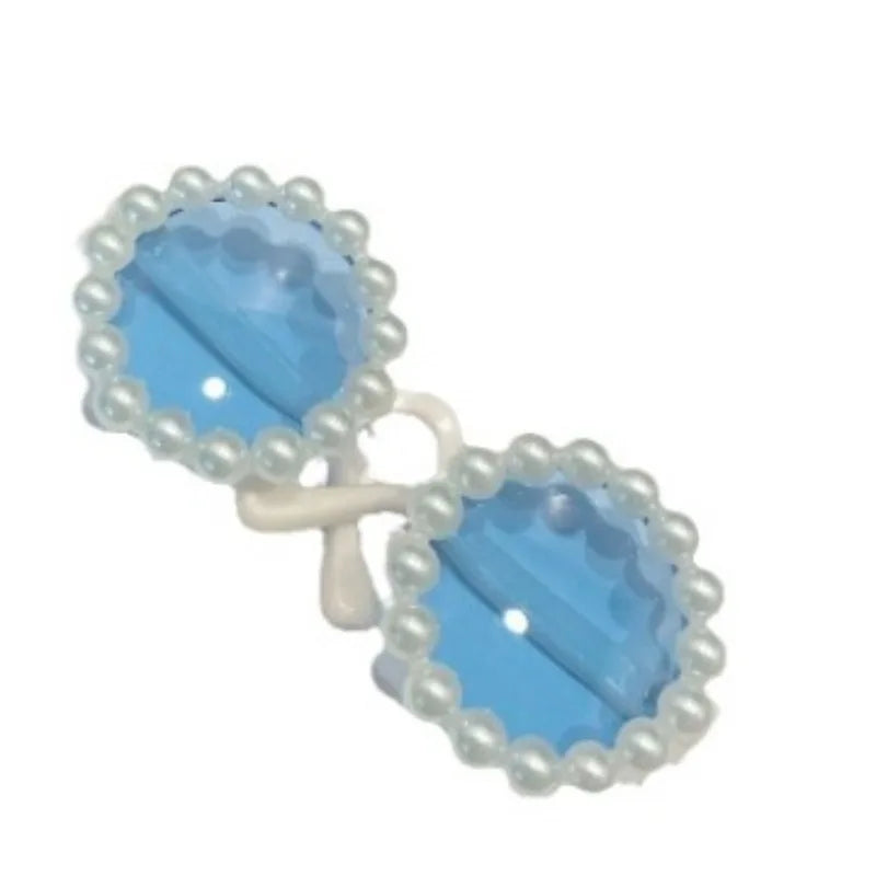 Acessórios para animais de estimação flor óculos de sol circular rpg óculos foto adereços óculos para gatos e pequenos e paracord trela do cão