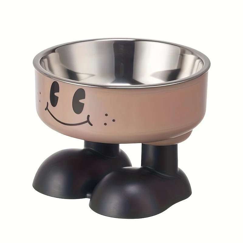 Tigela elevada para cães e gatos em aço inoxidável, tigela para comida e água, anti-derramamento, para filhotes, cães e gatos de pequeno, médio e grande porte.