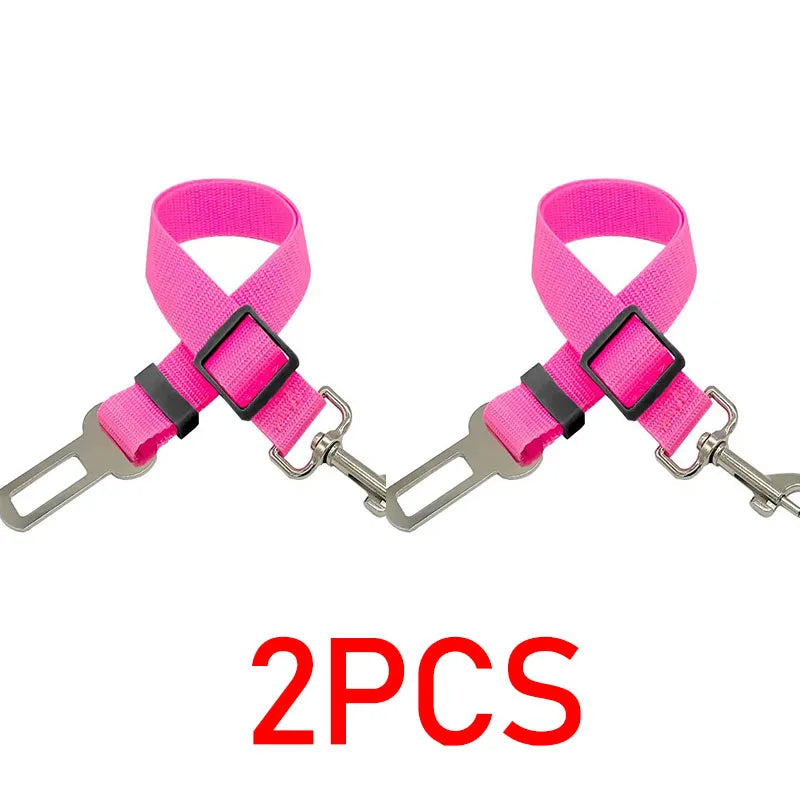 Novo cinto de segurança para cães e gatos, cinto de segurança para animais de estimação, veículo, clipe de chumbo, alavanca de segurança, tração, coleiras para cães gxq05