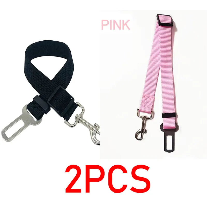 Novo cinto de segurança para cães e gatos, cinto de segurança para animais de estimação, veículo, clipe de chumbo, alavanca de segurança, tração, coleiras para cães gxq05