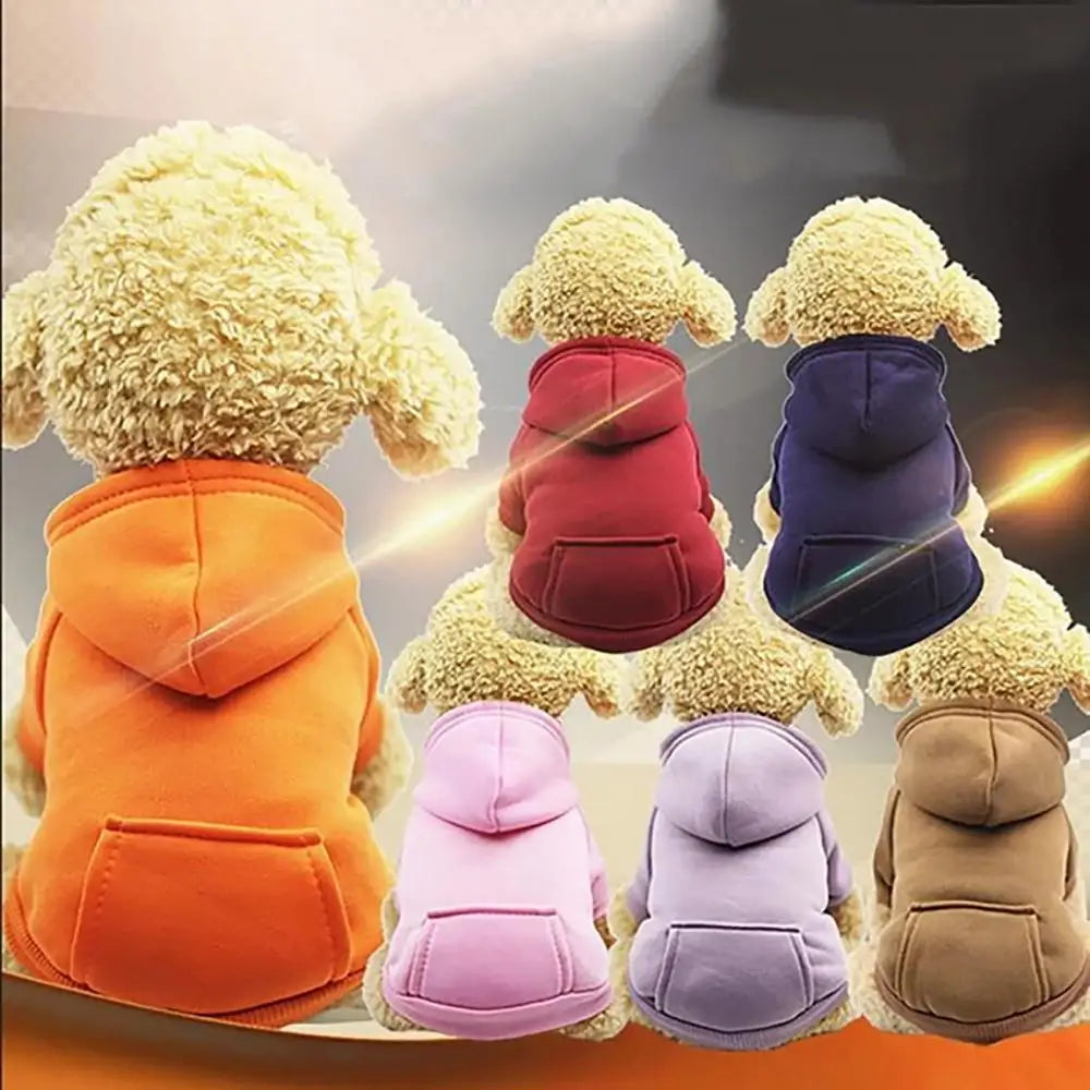 Jaqueta de Moletom com Capuz para Cães de Inverno, Casaco para Cães Pequenos e Médios, Roupa para Filhotes, Fantasia para Chihuahuas e Bulldogs, Roupa de Outono para Filhotes