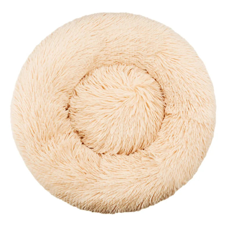 Cama redonda para cães, cama quente de inverno para gatos, cesta de pelúcia para cães, lavável, cama para animais de estimação, pequeno, médio e grande, sofá para gatos