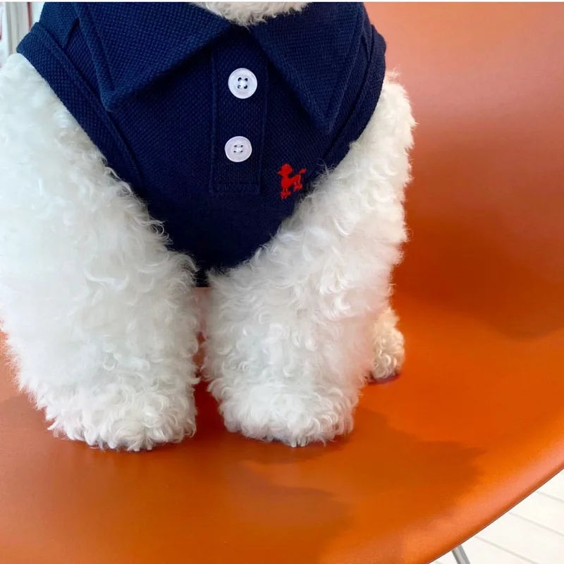 Novo cão de estimação camisa polo cão roupas frescas macio respirável yorkie chihuahua filhote de cachorro roupas colete para cães pequenos médios trajes