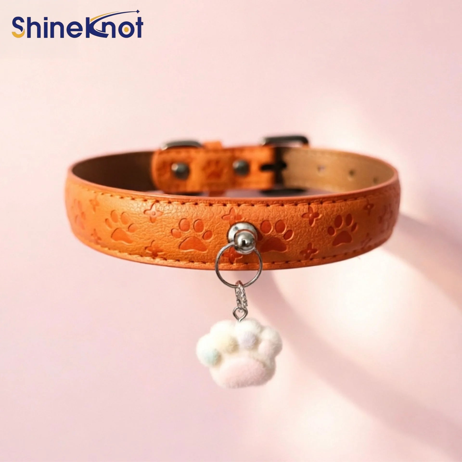 Coleiras populares para cães de porte pequeno e médio, com pingentes de pegadas de patas, coleiras para animais de estimação, coleiras para gatos e cães.
