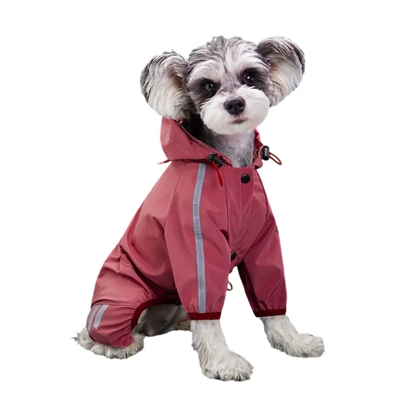 Capa de Chuva para Cães Refletiva e Impermeável, Roupas para Animais de Estimação, Capa de Chuva para Chihuahua e Maltese, Macacão para Cães Pequenos e Médios