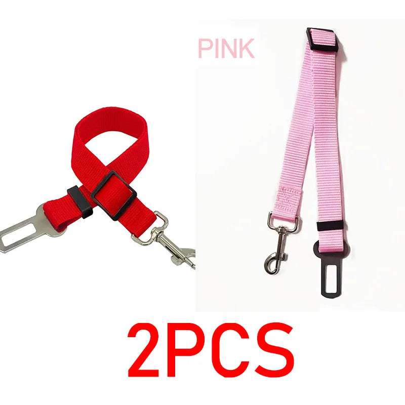 Novo cinto de segurança para cães e gatos, cinto de segurança para animais de estimação, veículo, clipe de chumbo, alavanca de segurança, tração, coleiras para cães gxq05