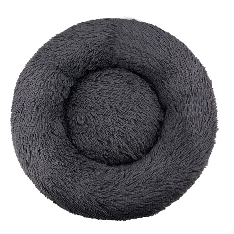 Cama redonda para cães, cama quente de inverno para gatos, cesta de pelúcia para cães, lavável, cama para animais de estimação, pequeno, médio e grande, sofá para gatos