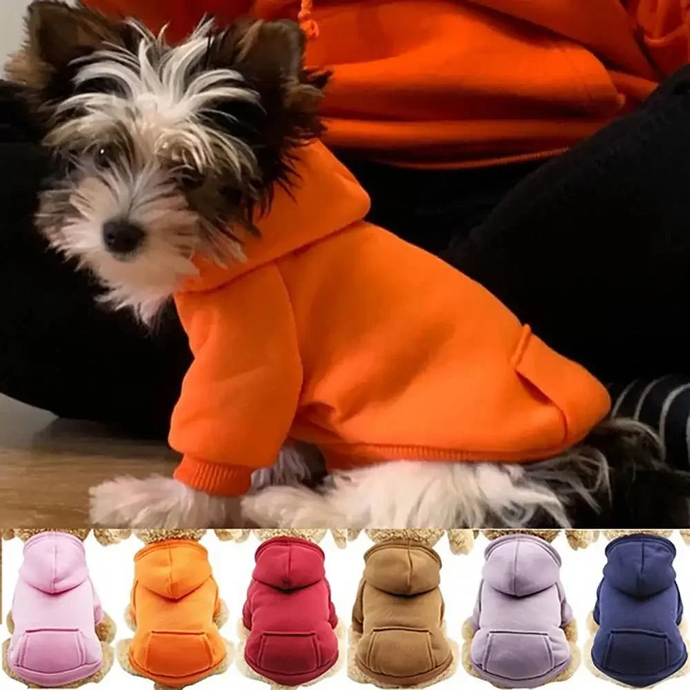 Jaqueta de Moletom com Capuz para Cães de Inverno, Casaco para Cães Pequenos e Médios, Roupa para Filhotes, Fantasia para Chihuahuas e Bulldogs, Roupa de Outono para Filhotes