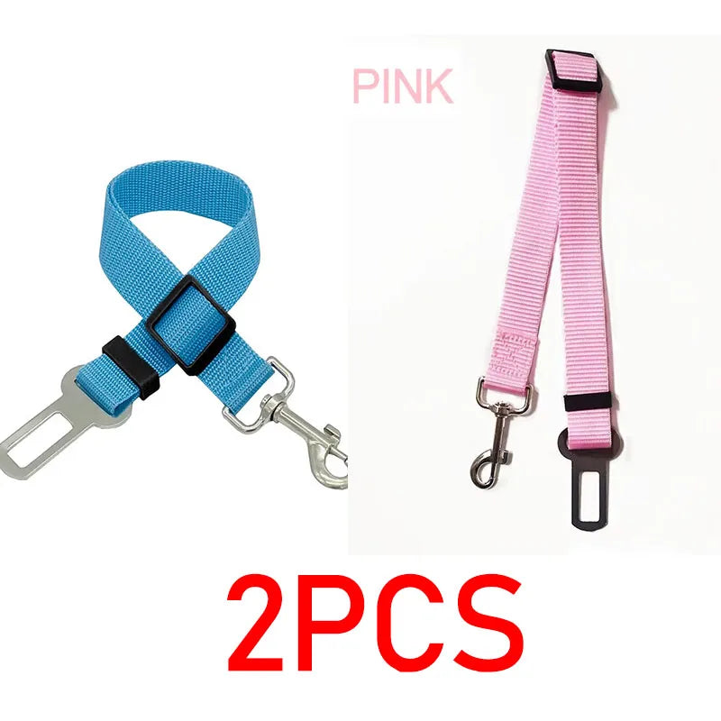 Novo cinto de segurança para cães e gatos, cinto de segurança para animais de estimação, veículo, clipe de chumbo, alavanca de segurança, tração, coleiras para cães gxq05