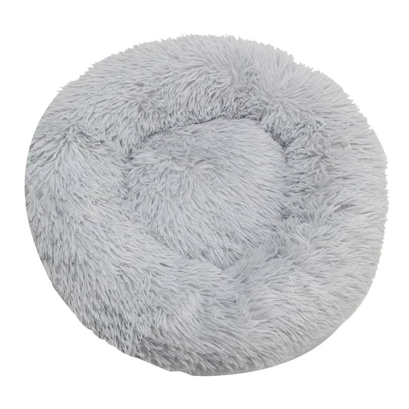 Cama redonda para cães, cama quente de inverno para gatos, cesta de pelúcia para cães, lavável, cama para animais de estimação, pequeno, médio e grande, sofá para gatos