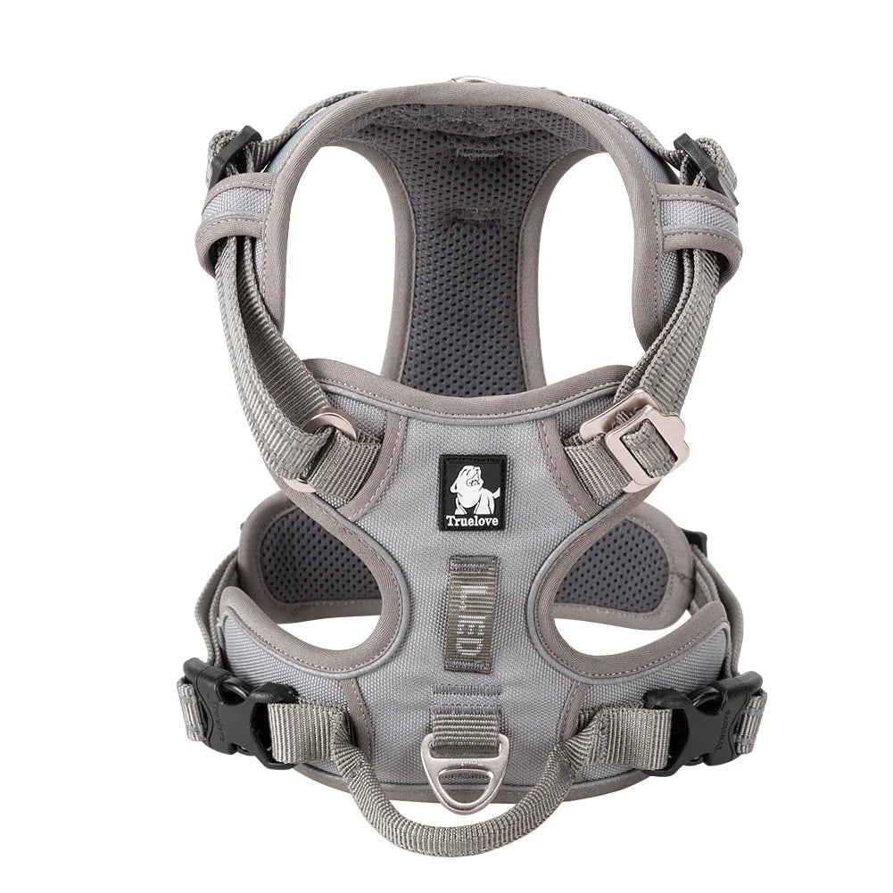 VERO AMOR Arnês para animais de estimação sem tração Nylon Reflexivo Arnês para cães Controle confortável ajustável Step-in Brilhante Truelove TLH5654