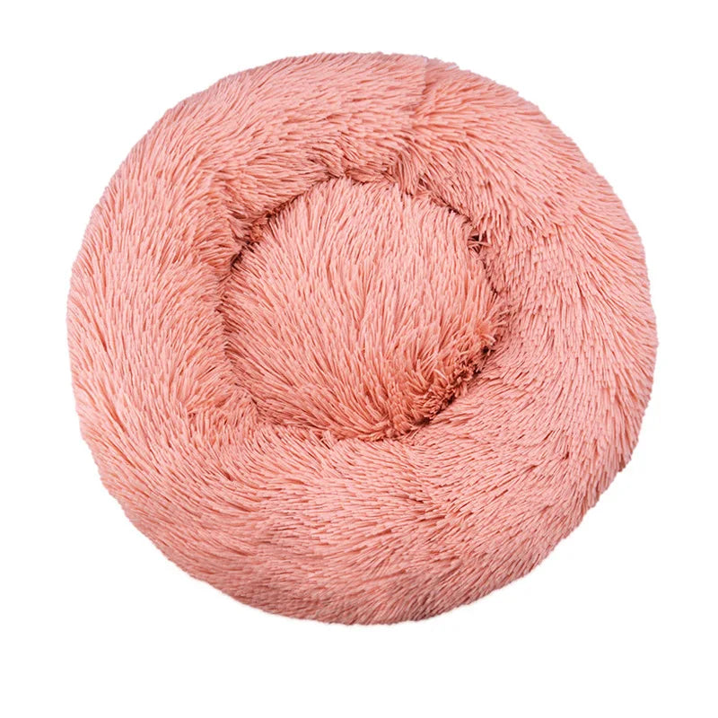 Cama redonda para cães, cama quente de inverno para gatos, cesta de pelúcia para cães, lavável, cama para animais de estimação, pequeno, médio e grande, sofá para gatos