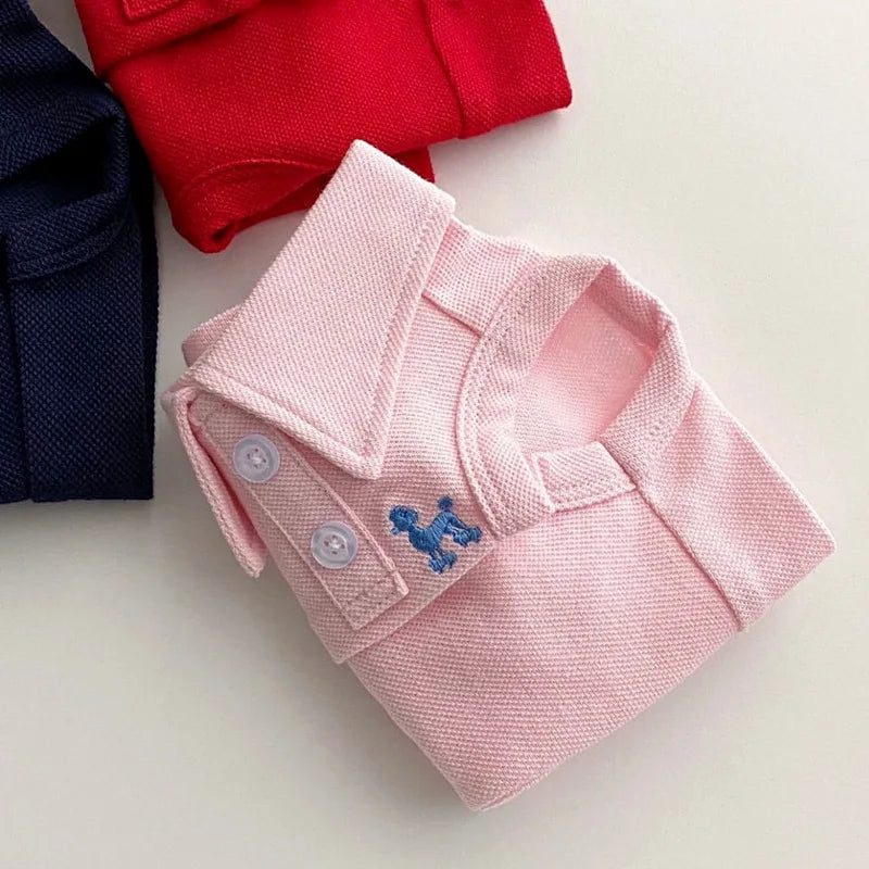 Novo cão de estimação camisa polo cão roupas frescas macio respirável yorkie chihuahua filhote de cachorro roupas colete para cães pequenos médios trajes