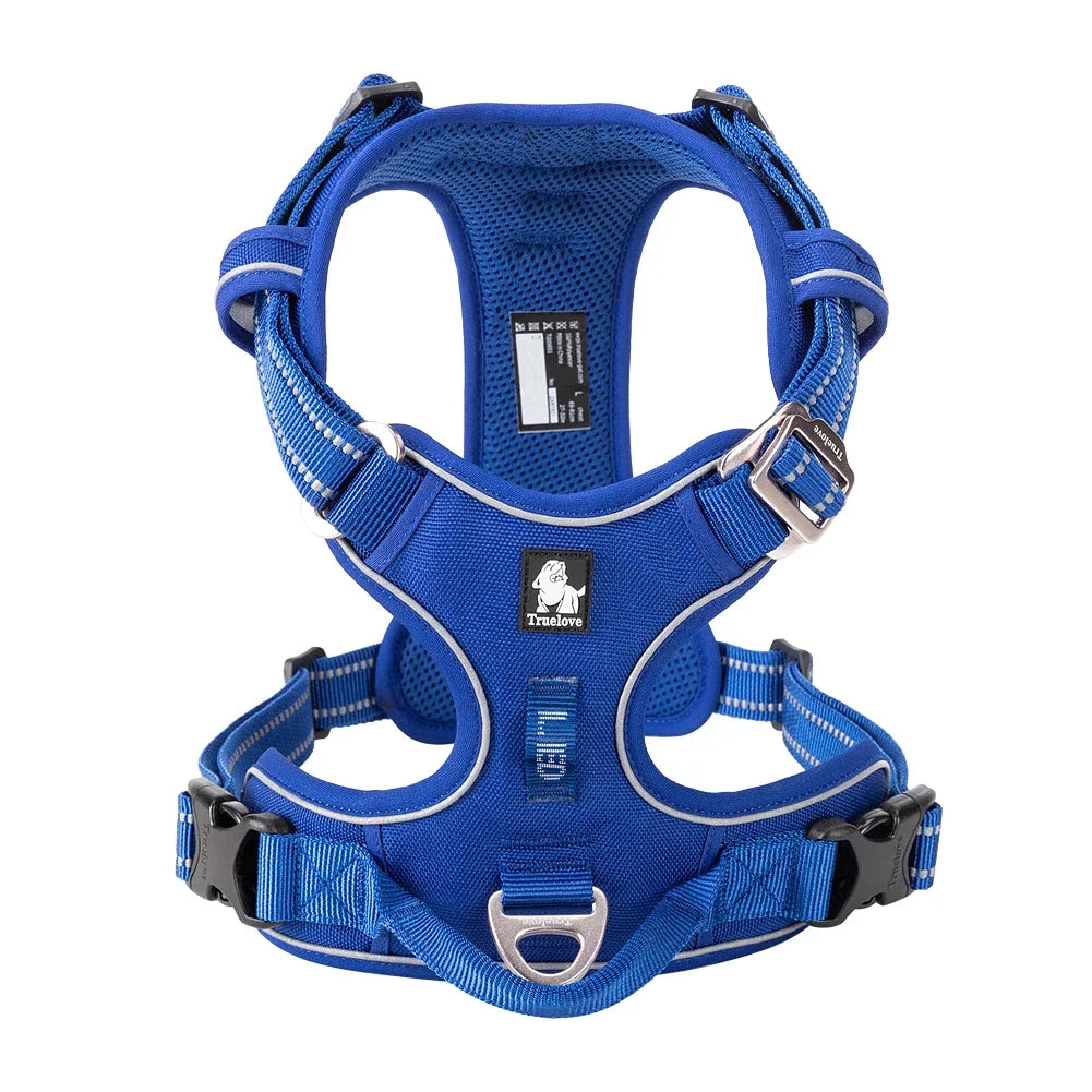 VERO AMOR Arnês para animais de estimação sem tração Nylon Reflexivo Arnês para cães Controle confortável ajustável Step-in Brilhante Truelove TLH5654