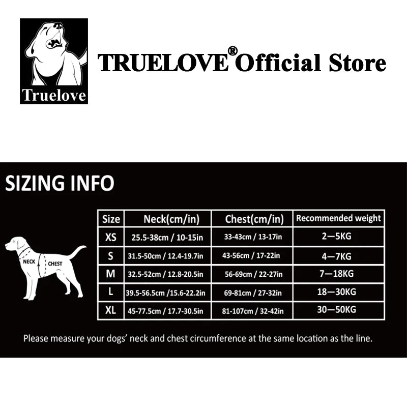VERO AMOR Arnês para animais de estimação sem tração Nylon Reflexivo Arnês para cães Controle confortável ajustável Step-in Brilhante Truelove TLH5654
