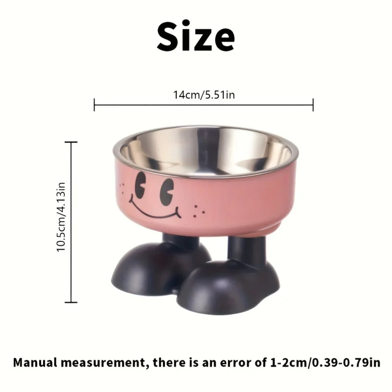 Tigela elevada para cães e gatos em aço inoxidável, tigela para comida e água, anti-derramamento, para filhotes, cães e gatos de pequeno, médio e grande porte.