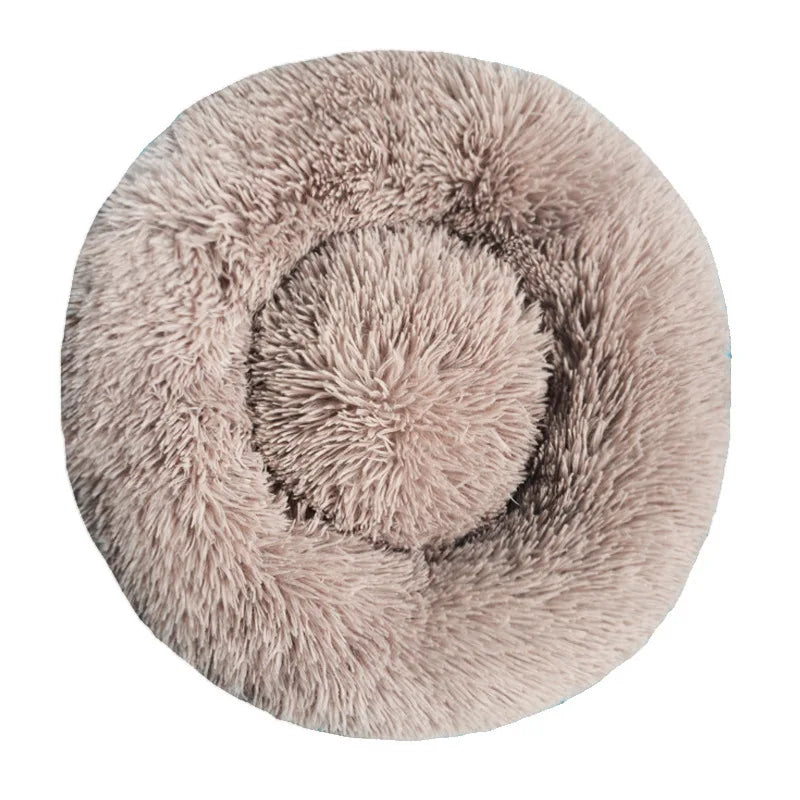 Cama redonda para cães, cama quente de inverno para gatos, cesta de pelúcia para cães, lavável, cama para animais de estimação, pequeno, médio e grande, sofá para gatos