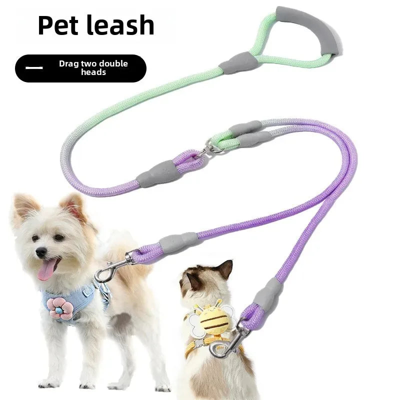 Acessórios para cachorros, terno flexível para cães, suprimentos para animais de estimação, coleira, coleira, acessório, arnês grande, corda de tração de duas cabeças