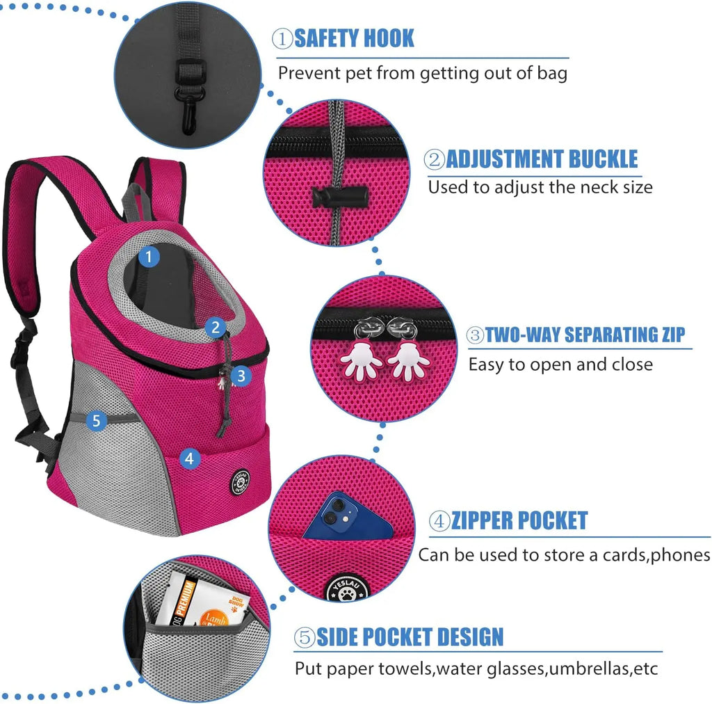 Saco de transporte do cão de estimação mochila de transporte do cão para cães pequenos viagem respirável portador do cão filhote de cachorro transportar animais de estimação suprimentos