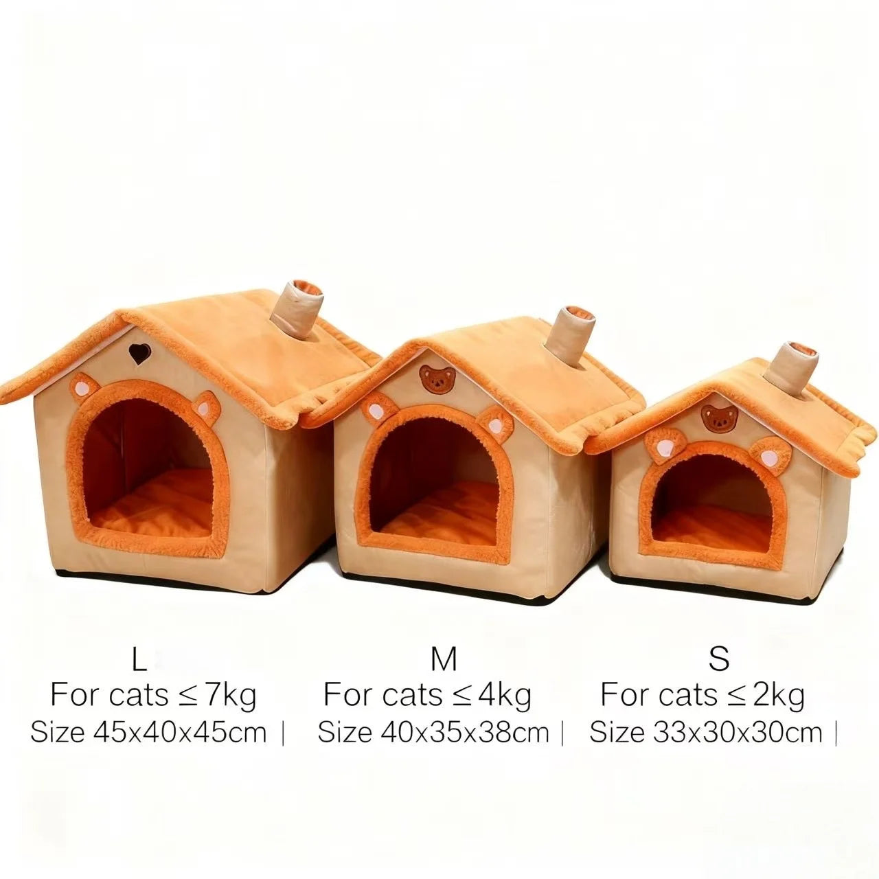 Cama estilo casa para cães para todas as estações - Cama removível lavável para animais de estimação para cães pequenos Teddy Winter Warm Cat Dog House