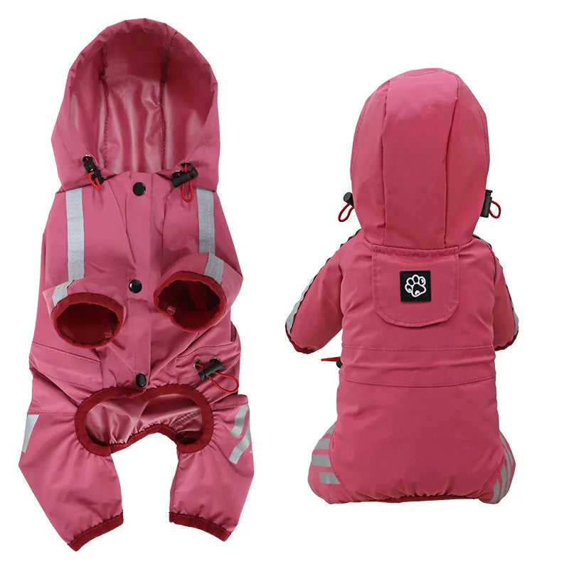 Capa de Chuva para Cães Refletiva e Impermeável, Roupas para Animais de Estimação, Capa de Chuva para Chihuahua e Maltese, Macacão para Cães Pequenos e Médios