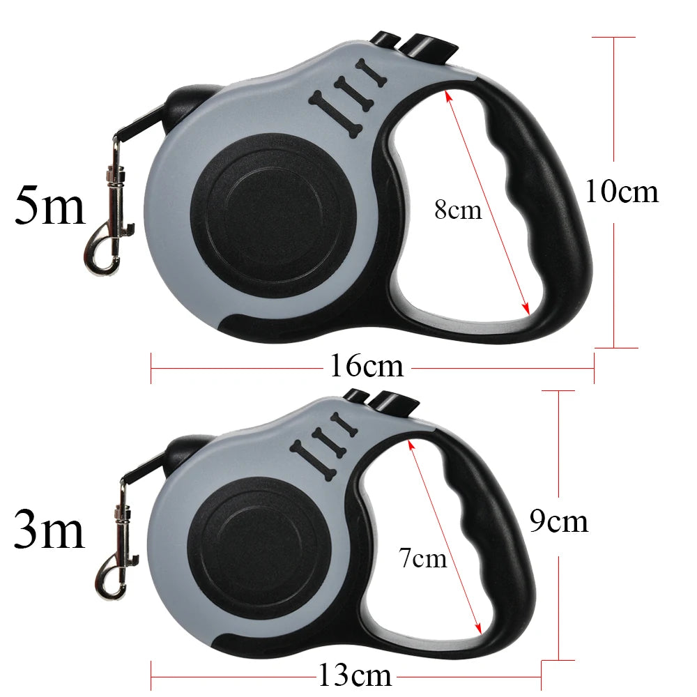 Coleira para cachorro de 3m, 5m, nylon forte, chumbo para cães pequenos, médios e grandes, gatos, automática, retrátil, durável, yorkshire, suprimentos para animais de estimação
