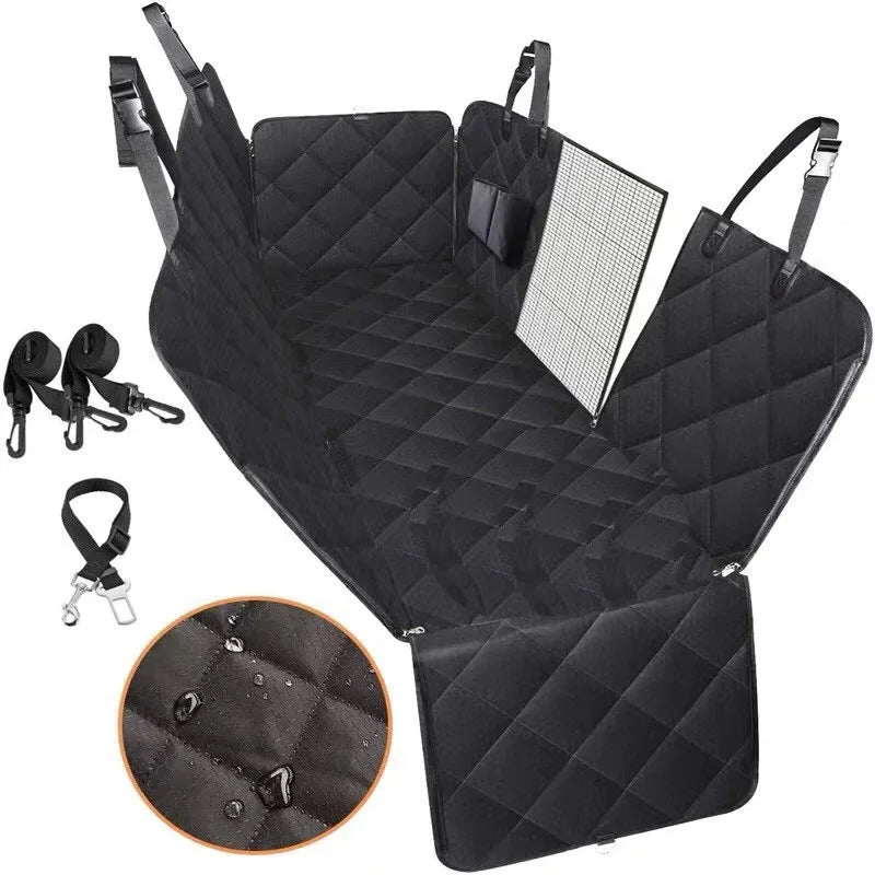 Almofada para cães de carro, anti-suja e anti-arranhões, à prova d'água, almofada traseira para animais de estimação, algodão acolchoado, assento traseiro de carro, almofada para animais de estimação