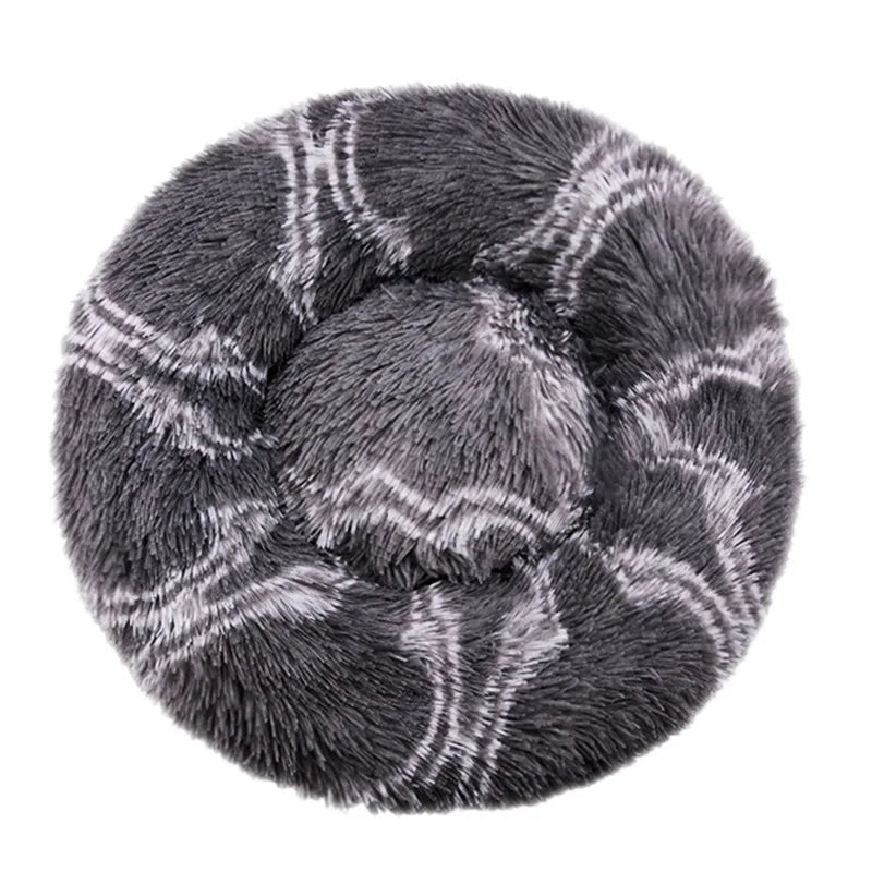 Cama redonda para cães, cama quente de inverno para gatos, cesta de pelúcia para cães, lavável, cama para animais de estimação, pequeno, médio e grande, sofá para gatos