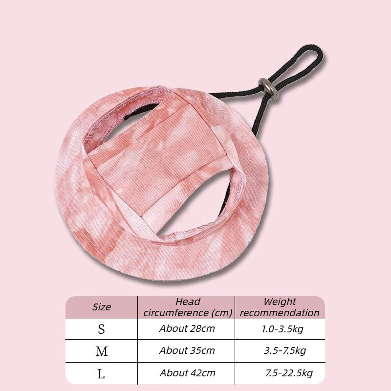 Boné Ajustável para Cães com Estampa Fofa para Filhotes e Raças Pequenas, Chapéu de Proteção Solar para Animais de Estimação para Caminhadas e Atividades ao Ar Livre