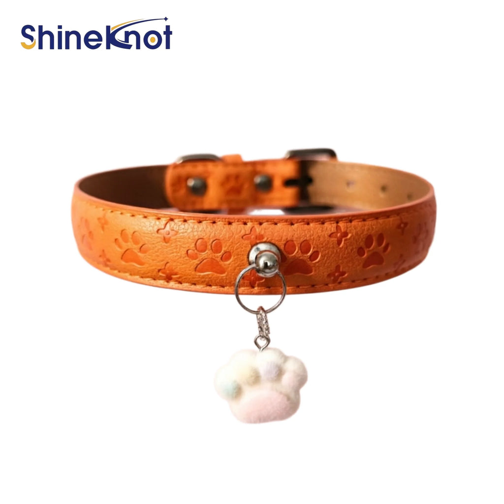 Coleiras populares para cães de porte pequeno e médio, com pingentes de pegadas de patas, coleiras para animais de estimação, coleiras para gatos e cães.