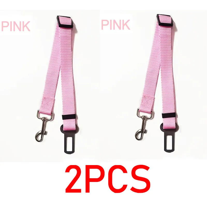 Novo cinto de segurança para cães e gatos, cinto de segurança para animais de estimação, veículo, clipe de chumbo, alavanca de segurança, tração, coleiras para cães gxq05