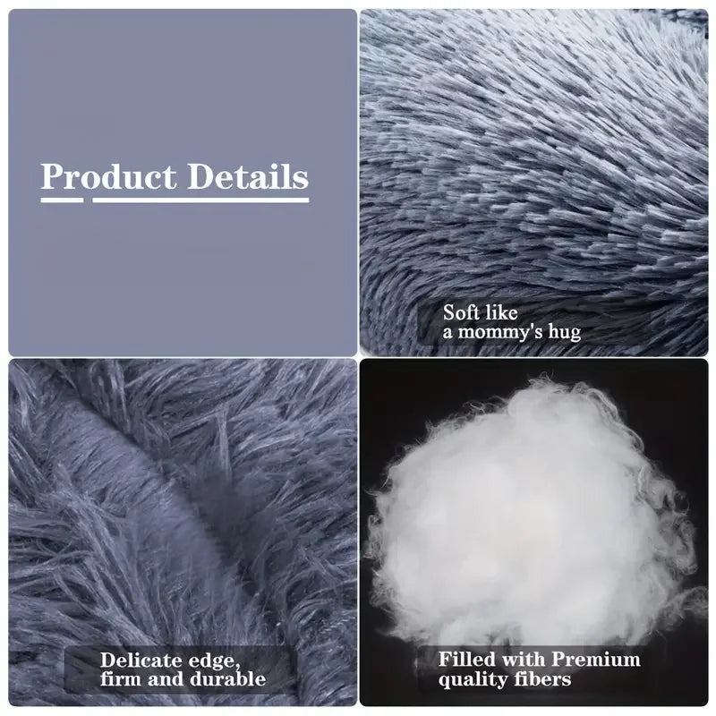 Cama redonda para cães, cama quente de inverno para gatos, cesta de pelúcia para cães, lavável, cama para animais de estimação, pequeno, médio e grande, sofá para gatos