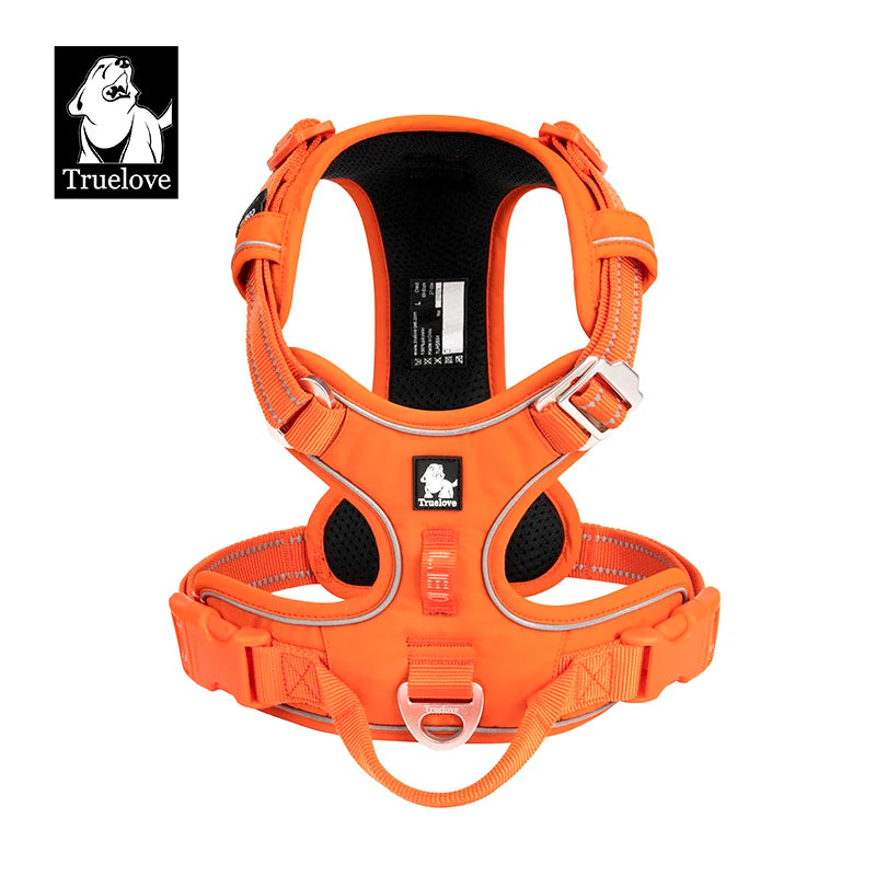 VERO AMOR Arnês para animais de estimação sem tração Nylon Reflexivo Arnês para cães Controle confortável ajustável Step-in Brilhante Truelove TLH5654