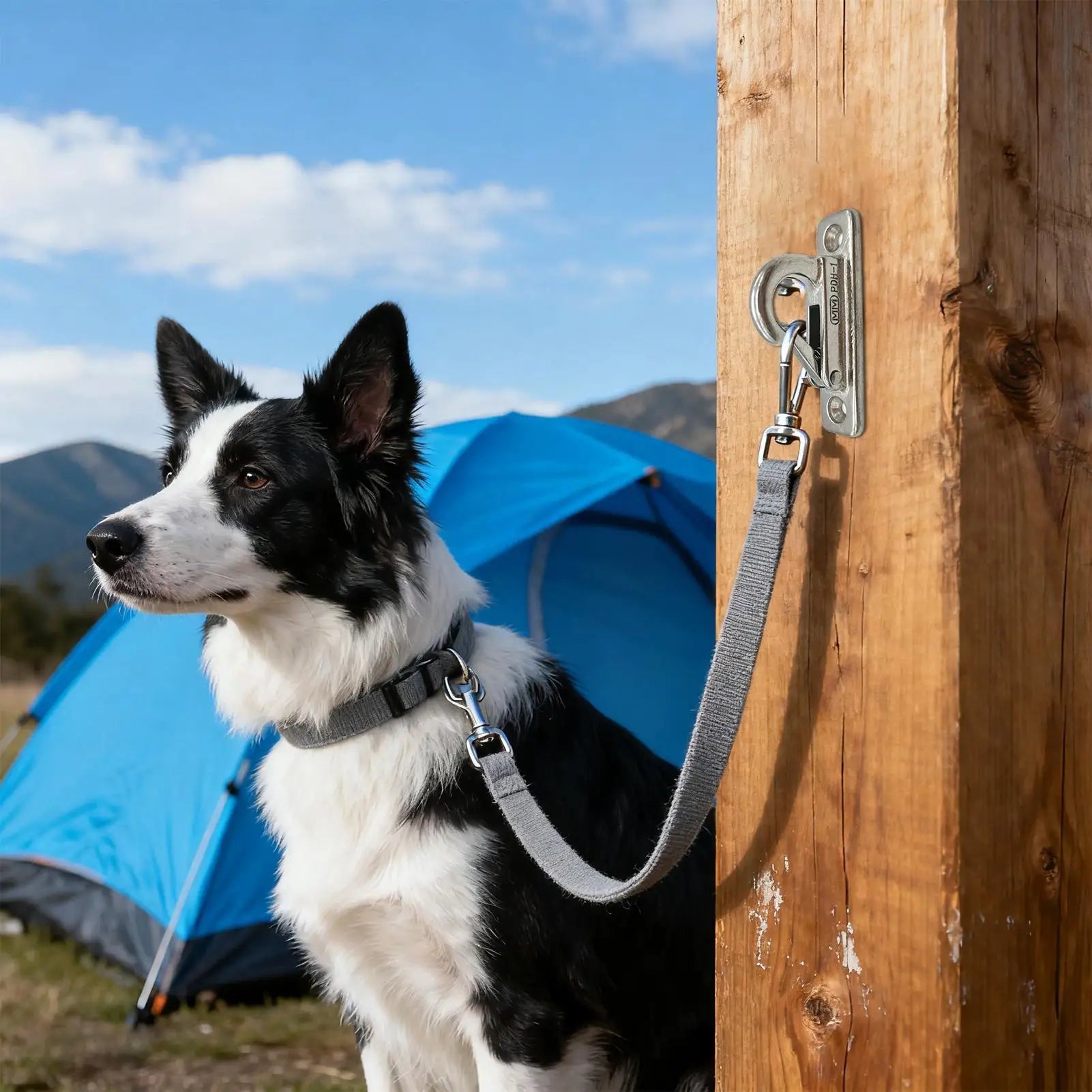 Suporte de Parede Reforçado em Aço Inoxidável para Coleira de Cachorro - Uso Interno e Externo Seguro - Gancho de Amarração para Animais de Estimação com Instalação Fácil
