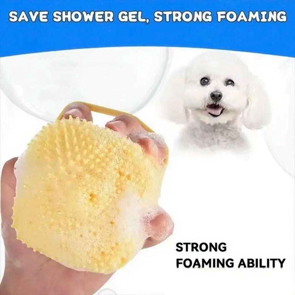 Escova de massagem para pets em silicone macio, borracha, com armazenamento de shampoo embutido, autolimpante, desembaraçante, para cães e gatos, cuidados, higienização, fácil de usar, alta qualidade, durável, escova d