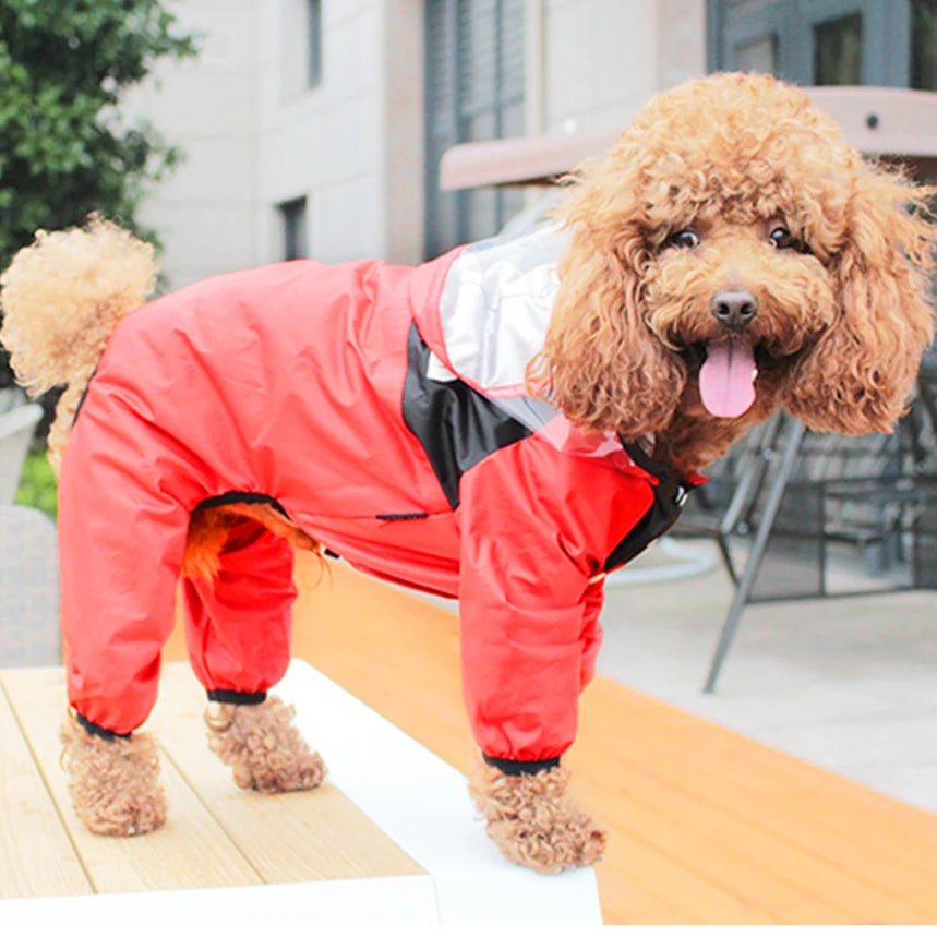 Capa de Chuva para Cães The Dog Face, Roupa Impermeável para Cães, Macacão e Jaqueta Resistente à Água para Cães, Casaco para Animais de Estimação