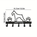 Gancho de parede de metal para cachorro caprichoso PawsomeTale - porta-chaves charmoso para amantes de cães, suporte de parede quadrado durável multiuso