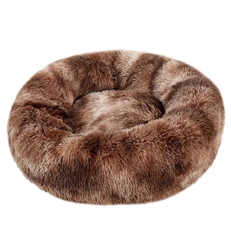 Cama redonda para cães, cama quente de inverno para gatos, cesta de pelúcia para cães, lavável, cama para animais de estimação, pequeno, médio e grande, sofá para gatos