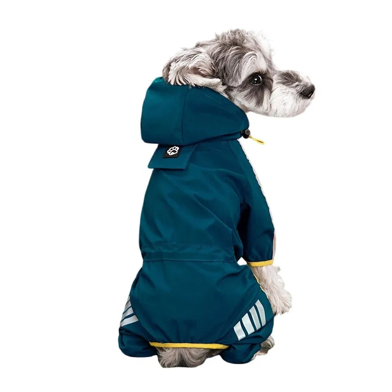 Capa de Chuva para Cães Refletiva e Impermeável, Roupas para Animais de Estimação, Capa de Chuva para Chihuahua e Maltese, Macacão para Cães Pequenos e Médios