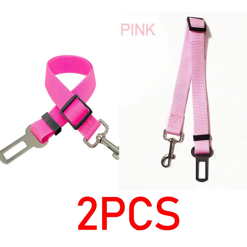 Novo cinto de segurança para cães e gatos, cinto de segurança para animais de estimação, veículo, clipe de chumbo, alavanca de segurança, tração, coleiras para cães gxq05
