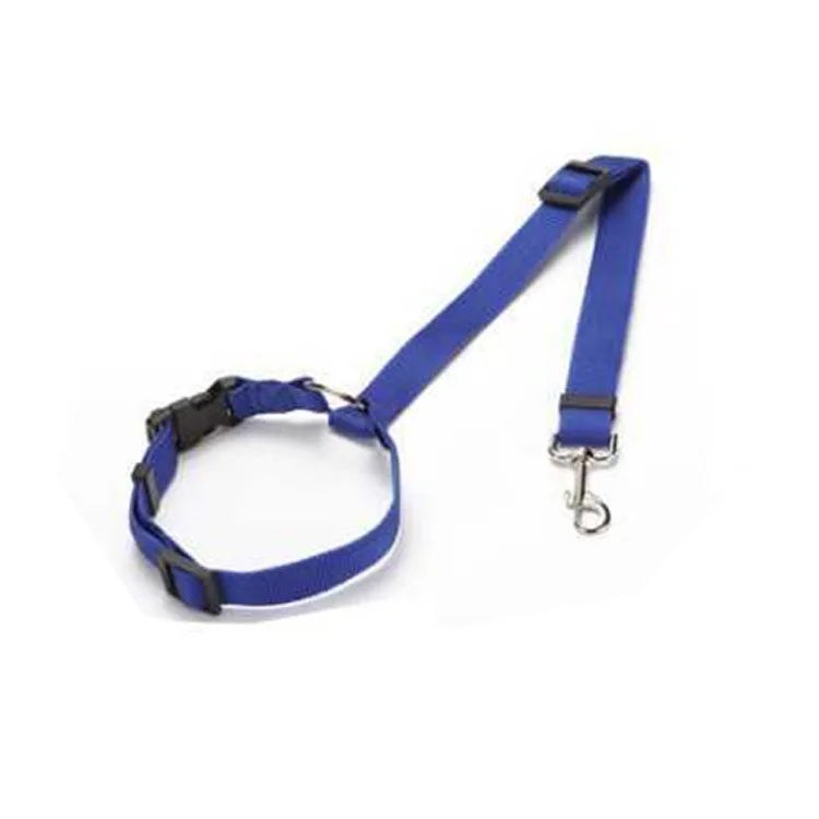 Cinto de segurança dois em um para animais de estimação, cor sólida, trela de chumbo de nylon, cinto de segurança ajustável para cães, coleira, acessórios para animais de estimação