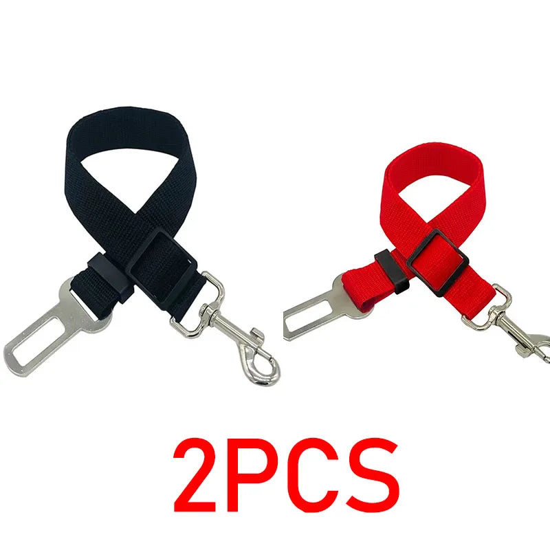 Novo cinto de segurança para cães e gatos, cinto de segurança para animais de estimação, veículo, clipe de chumbo, alavanca de segurança, tração, coleiras para cães gxq05